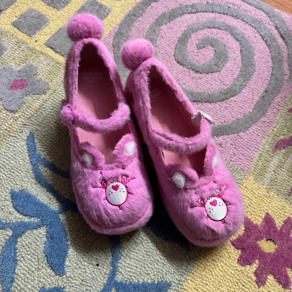 Dolls Kill x Care Bears Love Alot Platform Mary Janes- Pink